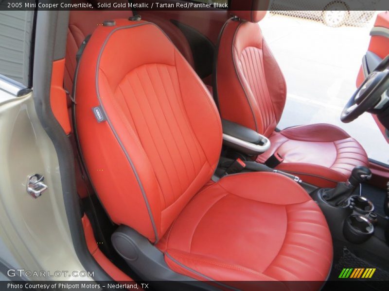 Solid Gold Metallic / Tartan Red/Panther Black 2005 Mini Cooper Convertible