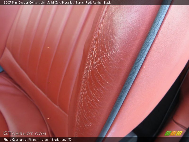Solid Gold Metallic / Tartan Red/Panther Black 2005 Mini Cooper Convertible