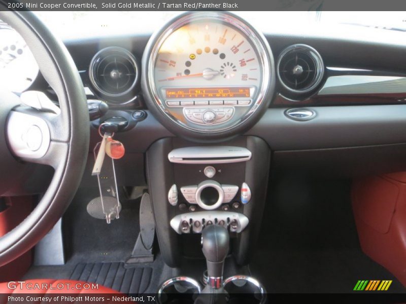 Solid Gold Metallic / Tartan Red/Panther Black 2005 Mini Cooper Convertible
