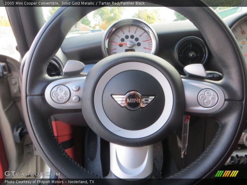 Solid Gold Metallic / Tartan Red/Panther Black 2005 Mini Cooper Convertible