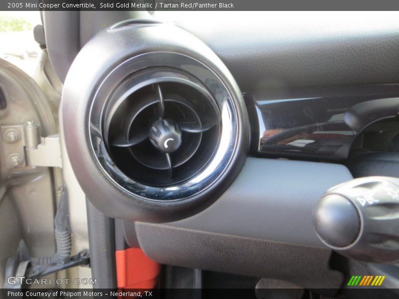 Solid Gold Metallic / Tartan Red/Panther Black 2005 Mini Cooper Convertible