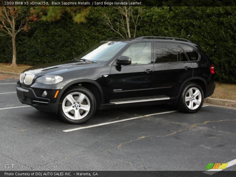 Black Sapphire Metallic / Sand Beige Nevada Leather 2009 BMW X5 xDrive35d
