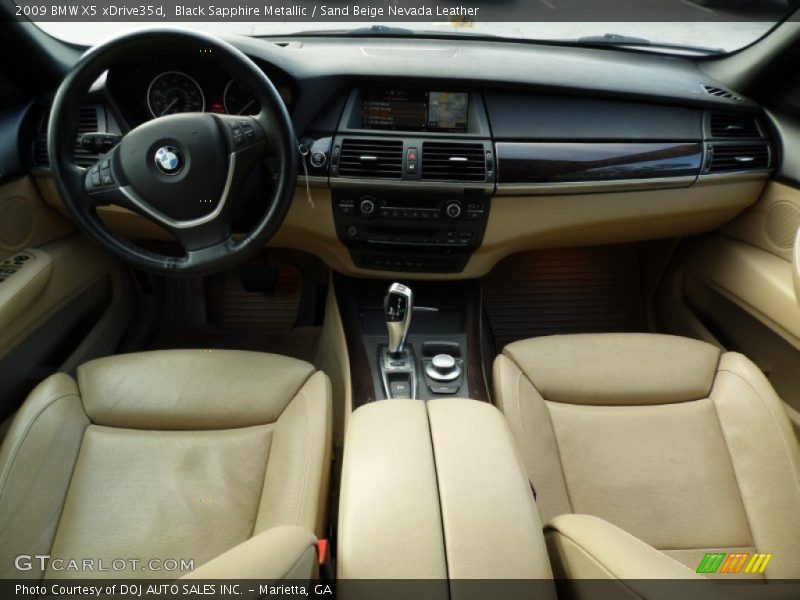 Black Sapphire Metallic / Sand Beige Nevada Leather 2009 BMW X5 xDrive35d