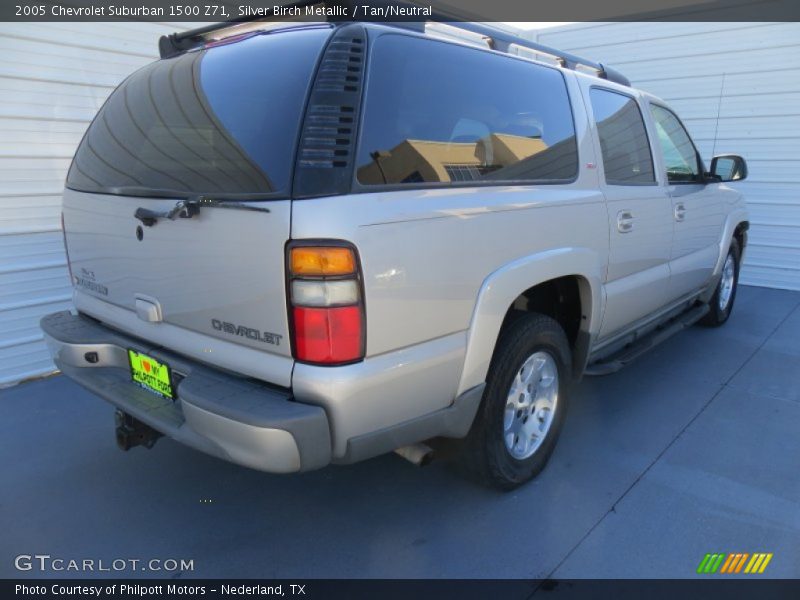 Silver Birch Metallic / Tan/Neutral 2005 Chevrolet Suburban 1500 Z71