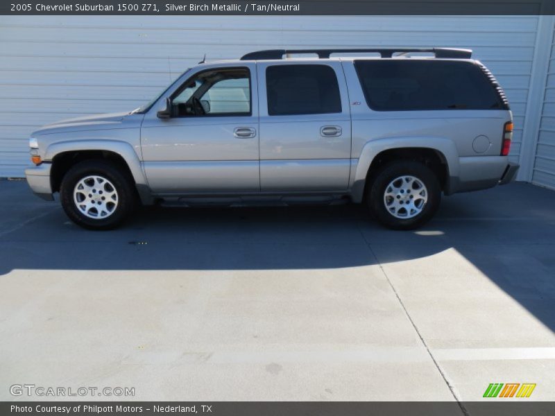 Silver Birch Metallic / Tan/Neutral 2005 Chevrolet Suburban 1500 Z71