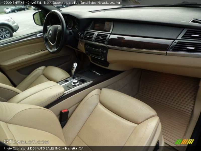 Black Sapphire Metallic / Sand Beige Nevada Leather 2009 BMW X5 xDrive35d
