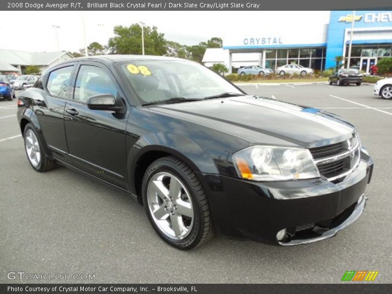 Brilliant Black Crystal Pearl / Dark Slate Gray/Light Slate Gray 2008 Dodge Avenger R/T