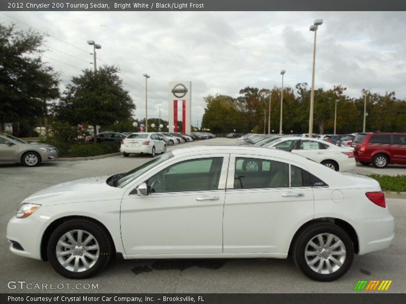 Bright White / Black/Light Frost 2012 Chrysler 200 Touring Sedan