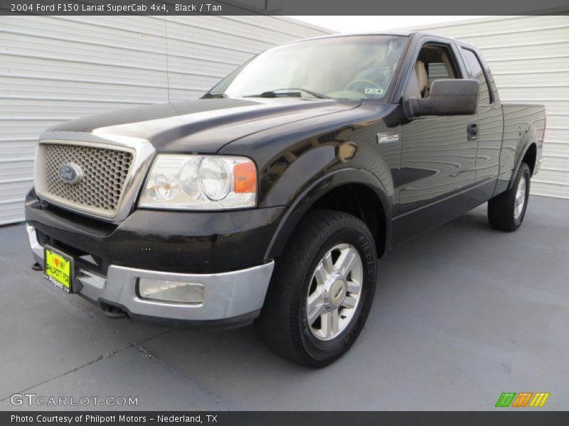 Black / Tan 2004 Ford F150 Lariat SuperCab 4x4