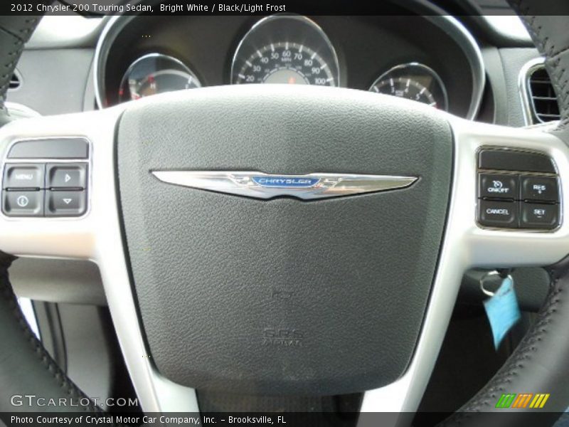 Bright White / Black/Light Frost 2012 Chrysler 200 Touring Sedan