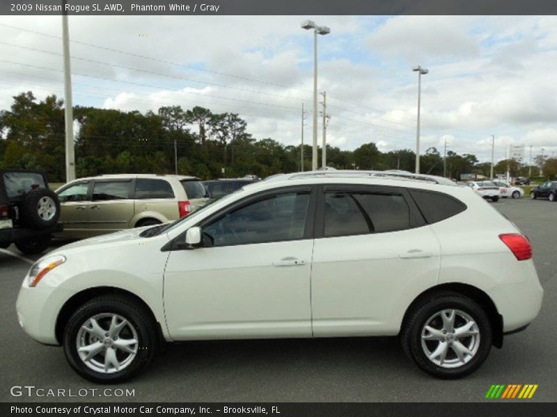 Phantom White / Gray 2009 Nissan Rogue SL AWD