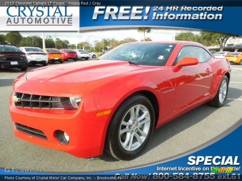 Victory Red / Gray 2013 Chevrolet Camaro LT Coupe