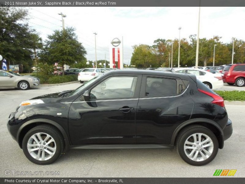 Sapphire Black / Black/Red w/Red Trim 2011 Nissan Juke SV