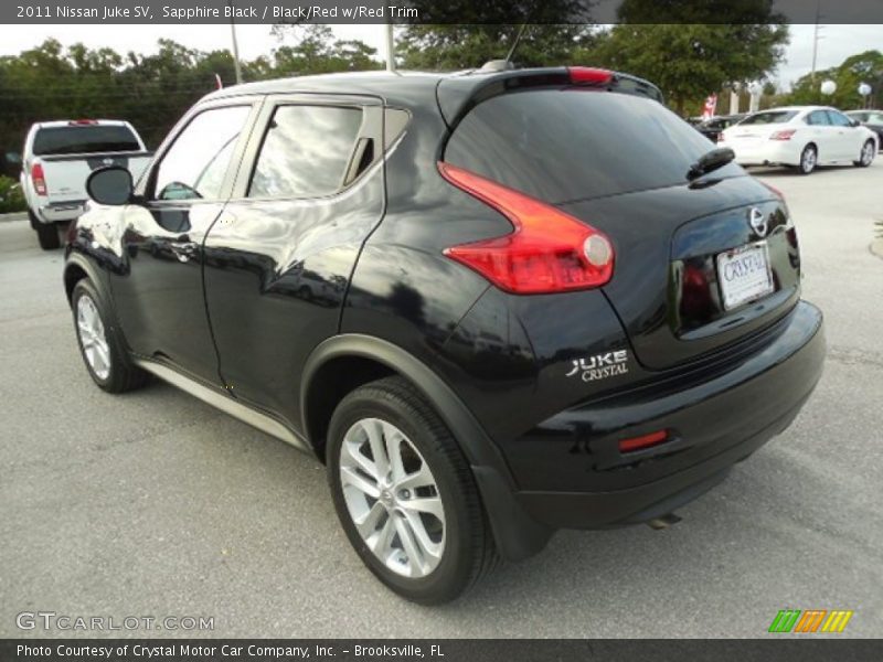 Sapphire Black / Black/Red w/Red Trim 2011 Nissan Juke SV