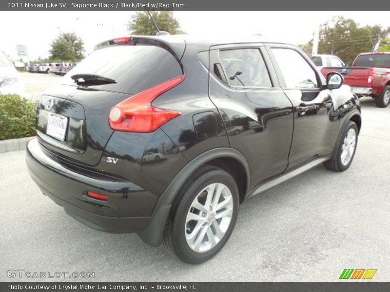 Sapphire Black / Black/Red w/Red Trim 2011 Nissan Juke SV