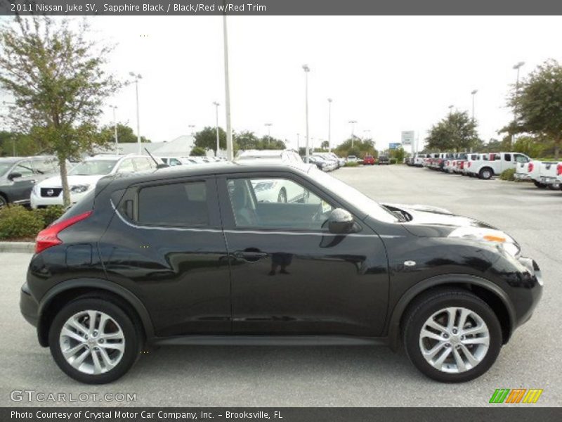 Sapphire Black / Black/Red w/Red Trim 2011 Nissan Juke SV