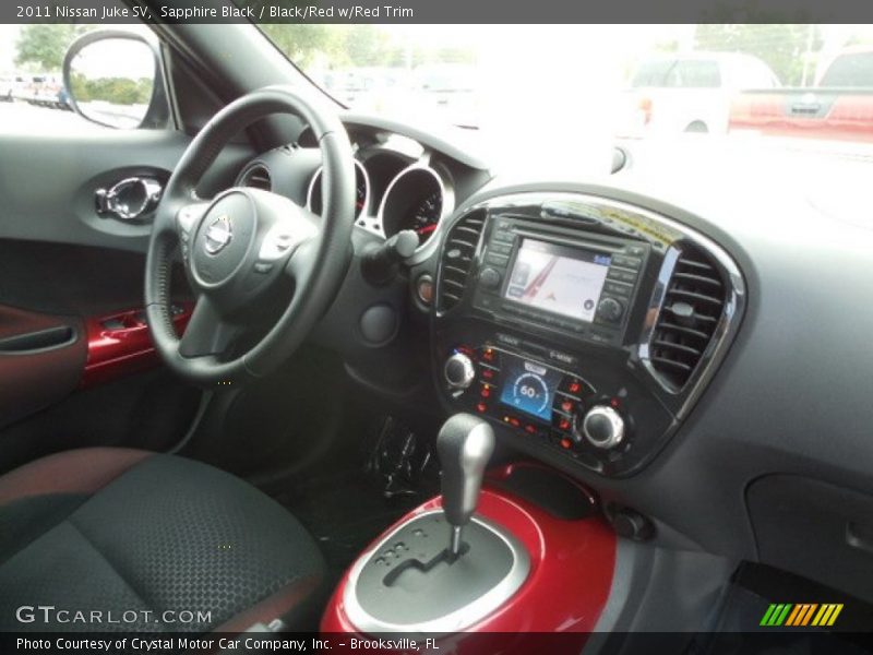 Sapphire Black / Black/Red w/Red Trim 2011 Nissan Juke SV