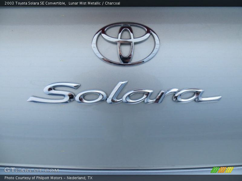 Lunar Mist Metallic / Charcoal 2003 Toyota Solara SE Convertible