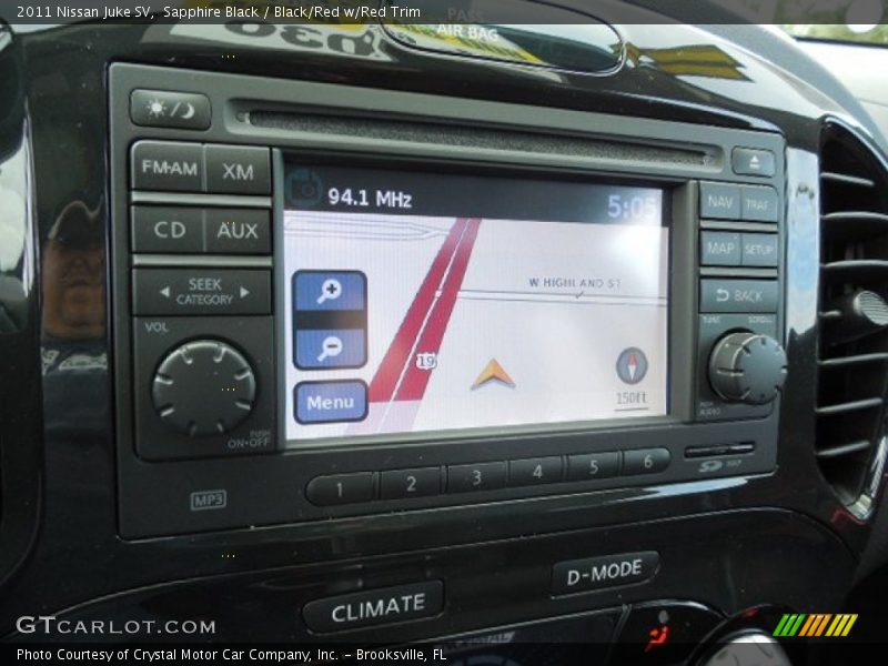 Sapphire Black / Black/Red w/Red Trim 2011 Nissan Juke SV