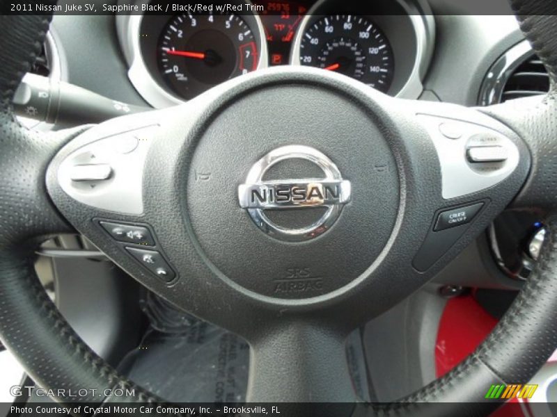Sapphire Black / Black/Red w/Red Trim 2011 Nissan Juke SV