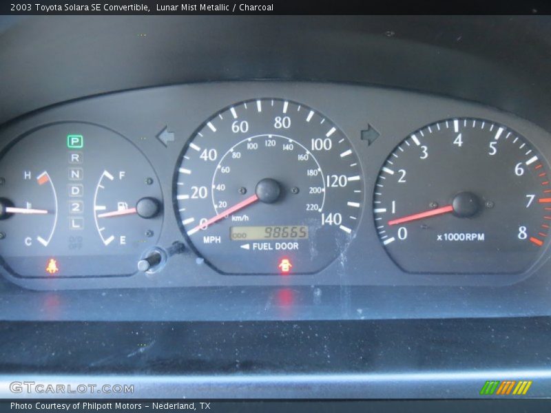 Lunar Mist Metallic / Charcoal 2003 Toyota Solara SE Convertible