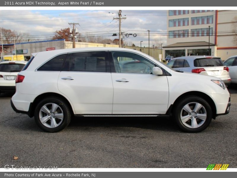 Aspen White Pearl / Taupe 2011 Acura MDX Technology