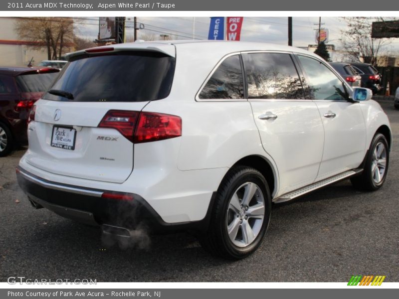 Aspen White Pearl / Taupe 2011 Acura MDX Technology