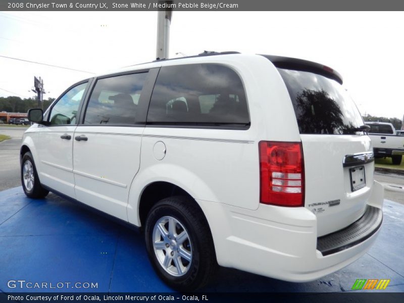 Stone White / Medium Pebble Beige/Cream 2008 Chrysler Town & Country LX