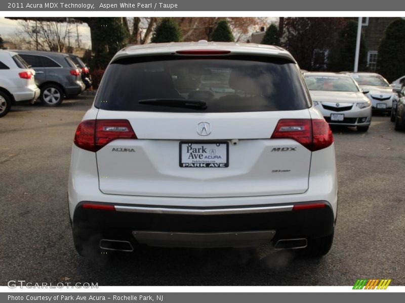 Aspen White Pearl / Taupe 2011 Acura MDX Technology