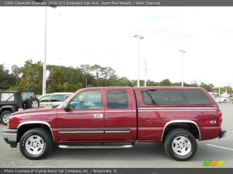 Sport Red Metallic / Dark Charcoal 2005 Chevrolet Silverado 1500 Z71 Extended Cab 4x4