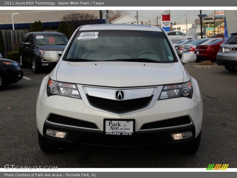 Aspen White Pearl / Taupe 2011 Acura MDX Technology