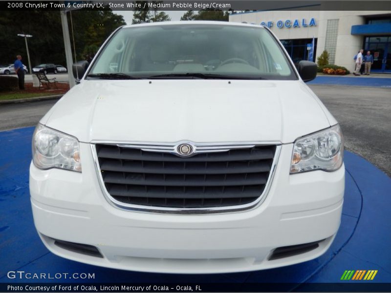 Stone White / Medium Pebble Beige/Cream 2008 Chrysler Town & Country LX