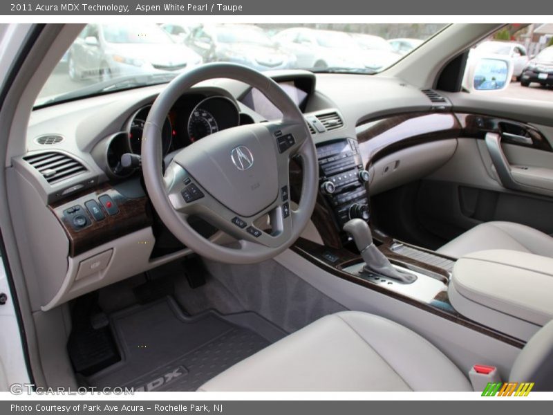 Aspen White Pearl / Taupe 2011 Acura MDX Technology