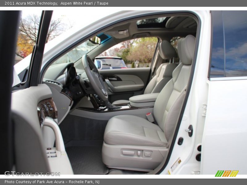 Aspen White Pearl / Taupe 2011 Acura MDX Technology