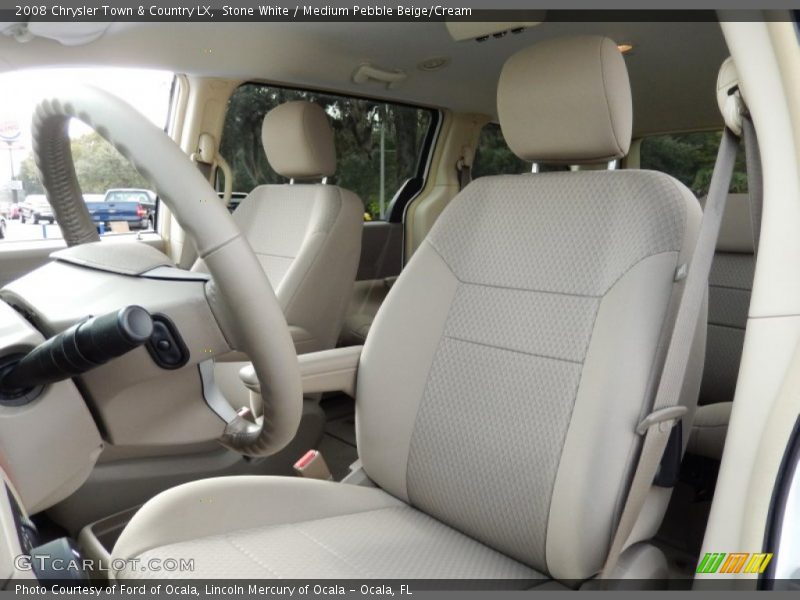 Stone White / Medium Pebble Beige/Cream 2008 Chrysler Town & Country LX