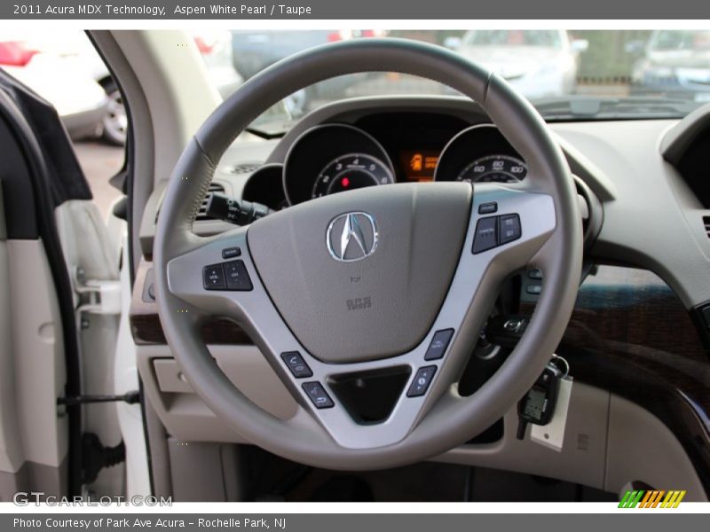 Aspen White Pearl / Taupe 2011 Acura MDX Technology