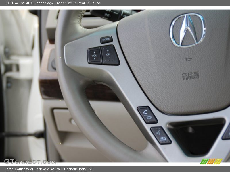 Aspen White Pearl / Taupe 2011 Acura MDX Technology