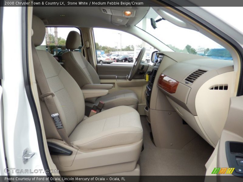 Stone White / Medium Pebble Beige/Cream 2008 Chrysler Town & Country LX