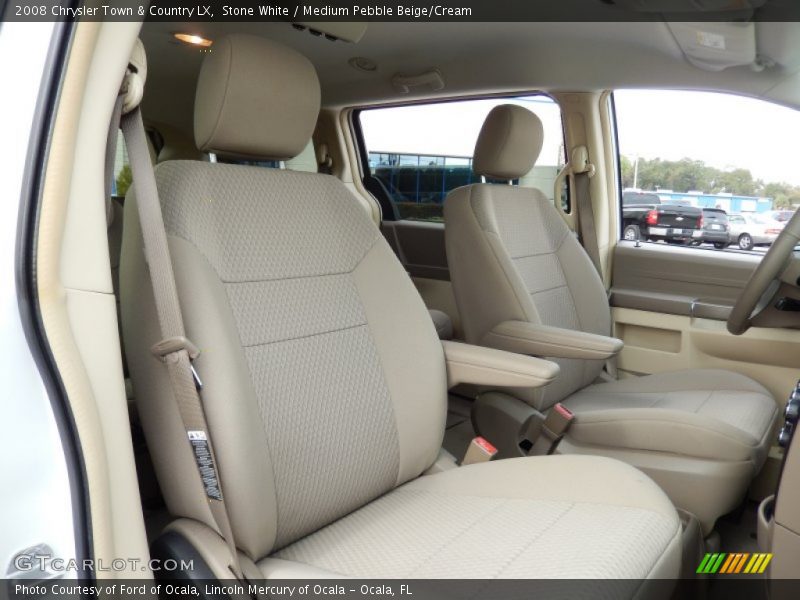 Stone White / Medium Pebble Beige/Cream 2008 Chrysler Town & Country LX
