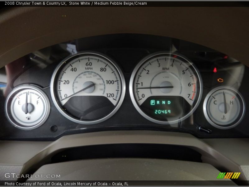 Stone White / Medium Pebble Beige/Cream 2008 Chrysler Town & Country LX