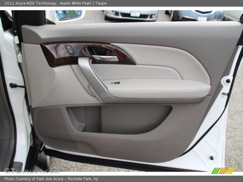 Aspen White Pearl / Taupe 2011 Acura MDX Technology