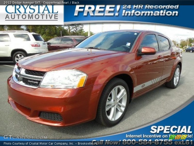 Copperhead Pearl / Black 2012 Dodge Avenger SXT