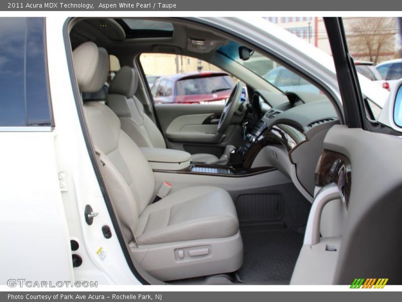 Aspen White Pearl / Taupe 2011 Acura MDX Technology