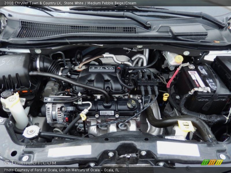 Stone White / Medium Pebble Beige/Cream 2008 Chrysler Town & Country LX