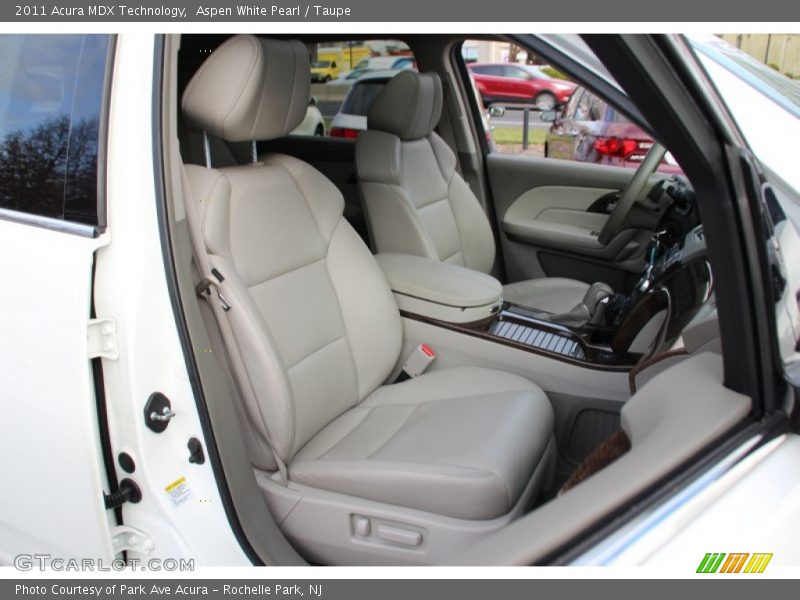 Aspen White Pearl / Taupe 2011 Acura MDX Technology