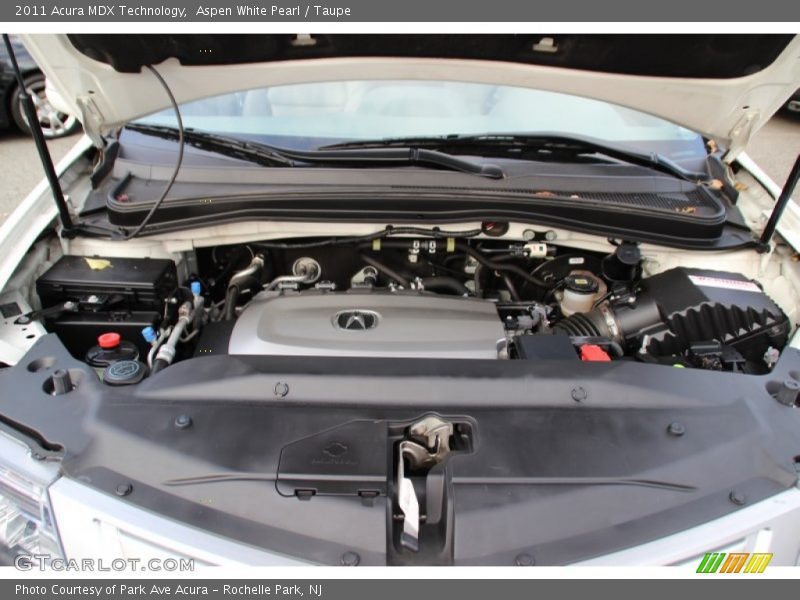 Aspen White Pearl / Taupe 2011 Acura MDX Technology
