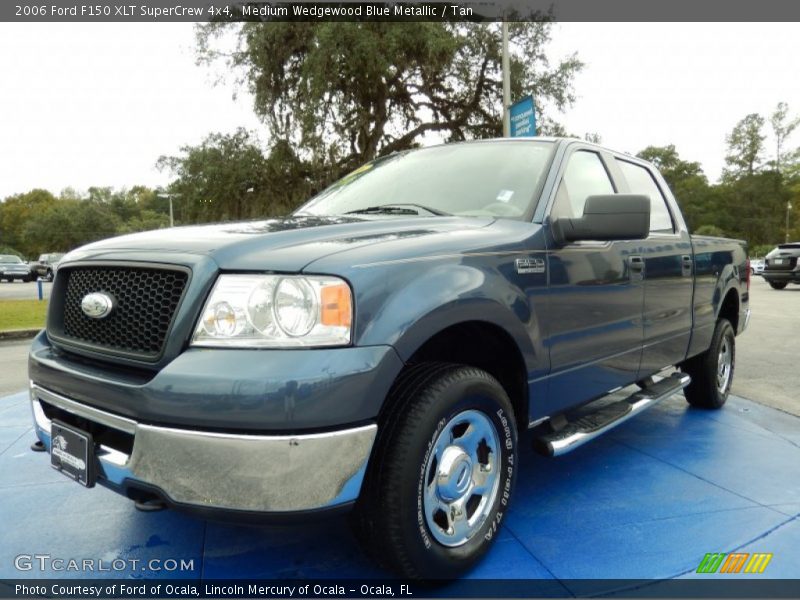 Medium Wedgewood Blue Metallic / Tan 2006 Ford F150 XLT SuperCrew 4x4