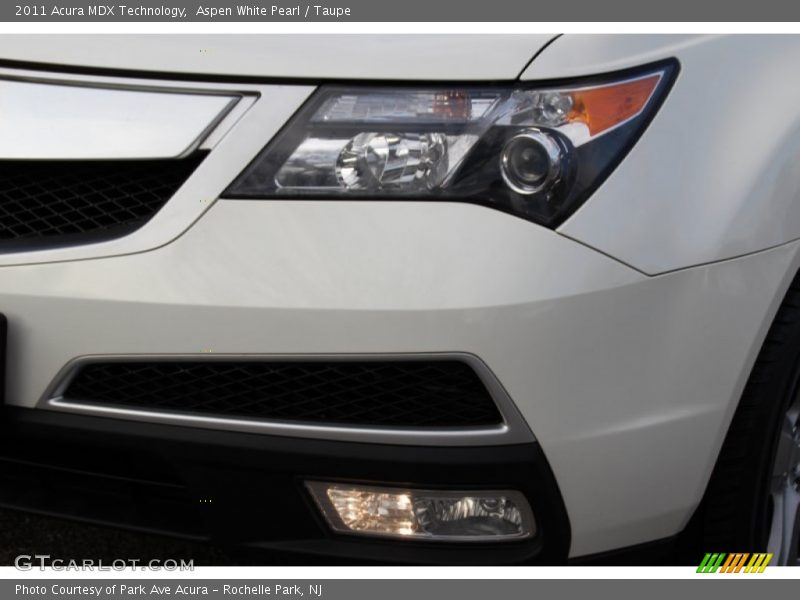 Aspen White Pearl / Taupe 2011 Acura MDX Technology