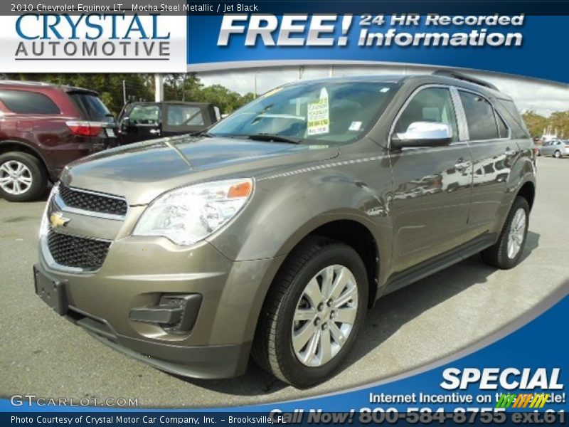 Mocha Steel Metallic / Jet Black 2010 Chevrolet Equinox LT
