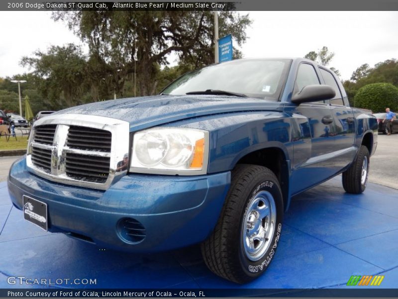 Atlantic Blue Pearl / Medium Slate Gray 2006 Dodge Dakota ST Quad Cab